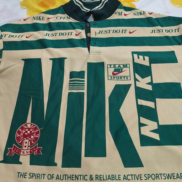 Nike Cream Green Long-Sleeved Polo Shirt - Picture 3 of 7